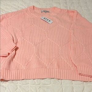 Grey Bandit oversized Pink Women's Crew Neck Sweater